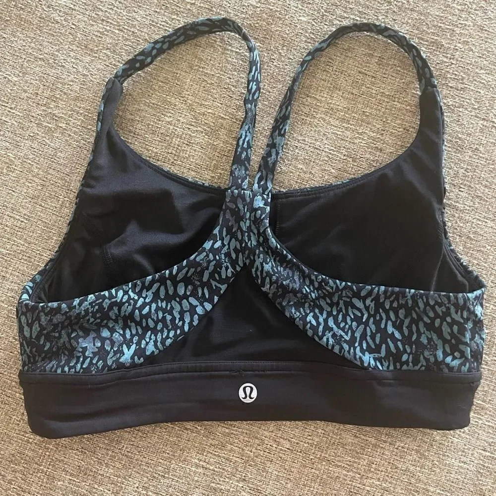 Lululemon Train Times Bra Illuminate Multi Black / Black size 6